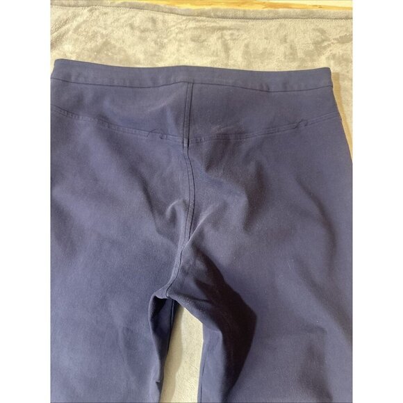 M.M. LaFleur Foster Pants Size 12 Navy Blue Stretch Work Trousers Slim Ankle - Picture 11 of 14